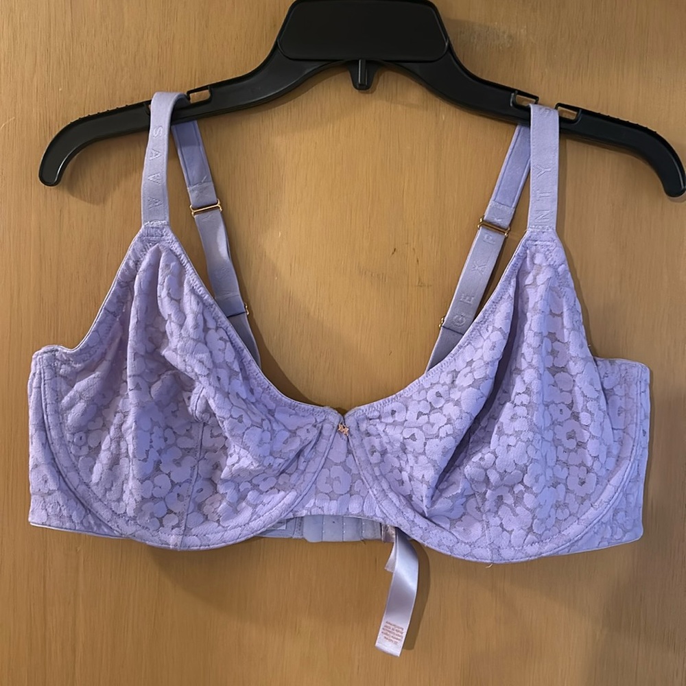 Savage X Fenty Women’s Lace Underwire Bra Lavender Purple Size 40DDD/F